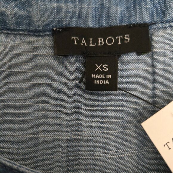 Talbots Chambray Button-Front Blouse – XS – NWT - Picture 6 of 8
